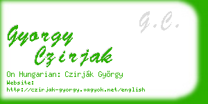 gyorgy czirjak business card